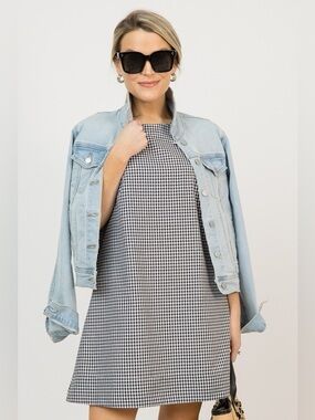 Olivaceous Gingham Mini Dress